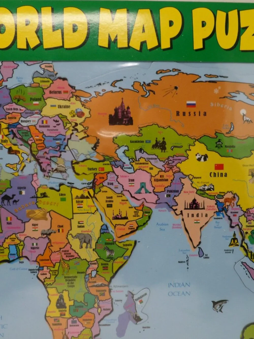 Magnetic World Map Puzzle - Learn Geography